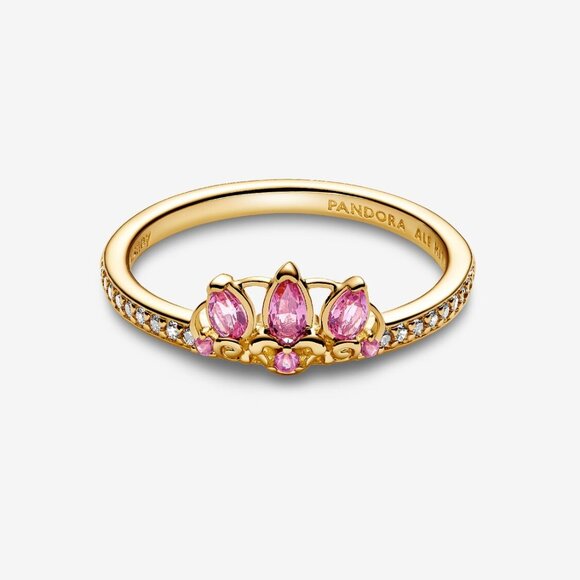 Women's Disney Princess Rapunzel Tiara Ring 14k Gold Plating Rapunzel's Courage - Picture 1 of 4